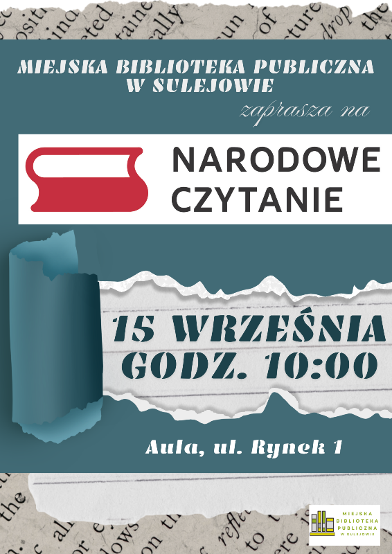 Zaproszenie na Narodowe Czytanie 2025