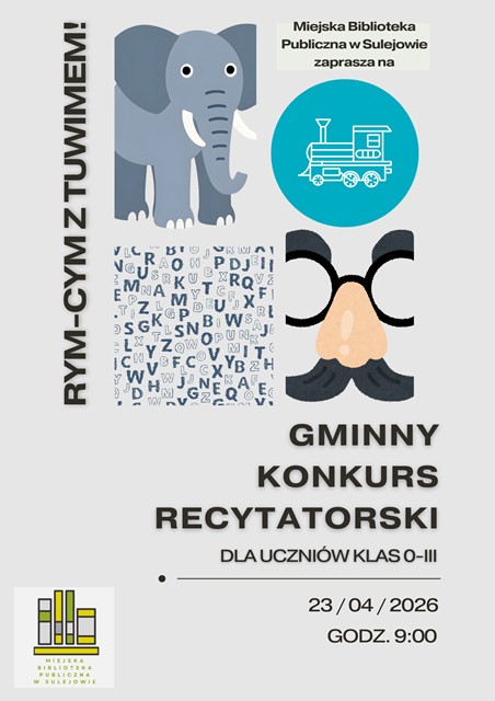 Zapraszamy do udziału w konkursie recytatorskim