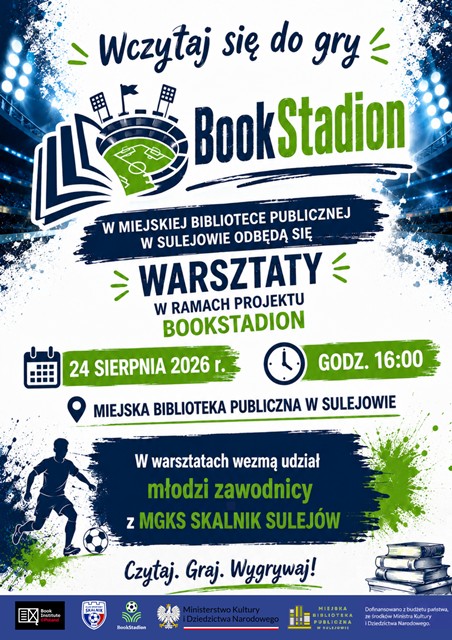 ⚽📚 WCZYTAJ SIĘ DO GRY! BOOKSTADION W MIEJSKIEJ BIBLIOTECE PUBLICZNEJ W SULEJOWIE! 📚⚽
